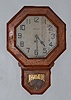 Ingraham Oak Schoolhouse Clock