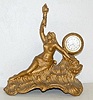 Antique Nude Lady and Dolphin Clock