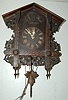 Antique Inlaid and Carved Cuckoo Clock