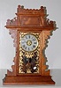 Antique Walnut Kitchen Clock W/ Alarm