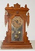 Terry Clock Co. Walnut Kitchen Clock W/ Alarm