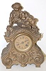 N. Muller Metal Figural Boy and Dog Clock