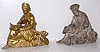 2 Metal Clock Statues, Lady and Man