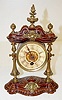 Lenzkirch Miniature Porcelain and Bronze Clock