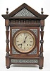 Lenzkirch Wood and Inlaid Metal Shelf Clock