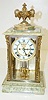 Ansonia "Laurette" Onyx Crystal Regulator Clock