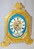 Thomas Cole Style Bronze and Porcelain Clock