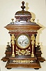 Antique Lenzkirch Bronze and Walnut Shelf Clock