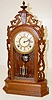 Victorian Walnut Fancy Parlor Clock