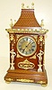 Lenzkirch Cabinet Clock W/ Knights and Fancy Trim