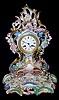Antique 2 Piece Old Paris Porcelain Clock