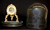 French Metal To and Fro Dome Clock W/ Cherub
