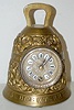 Brass Bell Clock W/ Musician Decoration