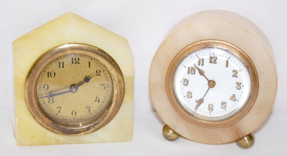 2 Onyx Desk Clocks — Antique Clocks Price Guide
