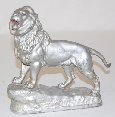 Metal Clock Statue, Lion, Signed C. VALTON — Antique Clocks Price Guide