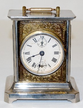 Swiss Made Carriage Clock w/Alarm & Seconds Bit — Antique Clocks Price Guide