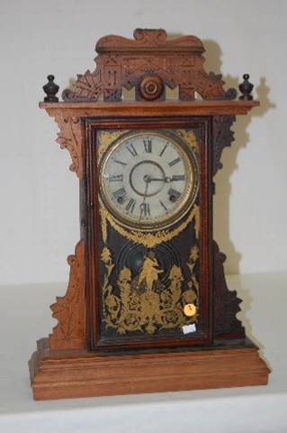 E.N. Welch Walnut "Dickens" Kitchen Clock — Antique Clocks Price Guide
