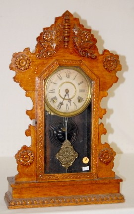 Oak Gilbert "Citizen No. 22" T & S Kitchen Clock — Antique Clocks Price Guide