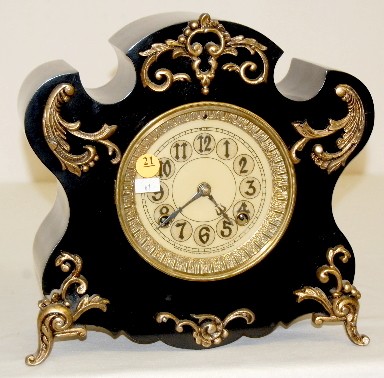 New Haven "Milan" Iron Case Mantel Clock — Antique Clocks Price Guide
