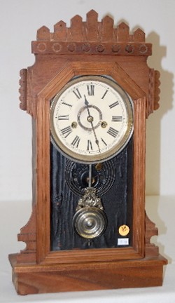 Ansonia Black Walnut "Werra" Kitchen Clock — Antique Clocks Price Guide