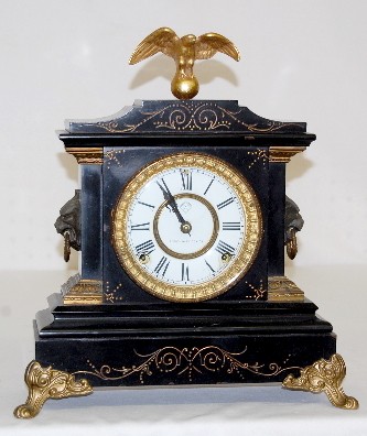 Ansonia "La Duchesse" Style Enameled Iron Clock — Antique Clocks Price Guide