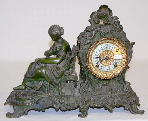 Ansonia "Vassar" Japanese Bronze Statue Clock — Antique Clocks Price Guide