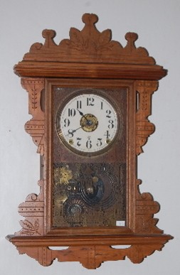 Seth Thomas Walnut T & S Hanging Clock — Antique Clocks Price Guide