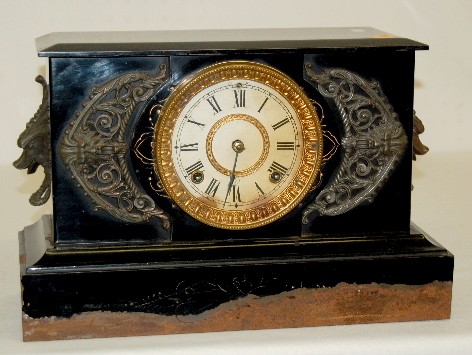 Ansonia "Padua" Enameled Iron Case Clock — Antique Clocks Price Guide