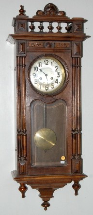 German Carved Wall Hanging Box Clock — Antique Clocks Price Guide