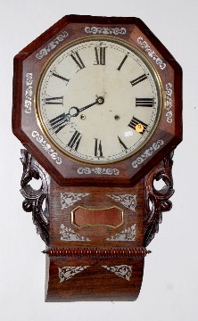 Sterling Inlaid Scroll Wall Clock — Antique Clocks Price Guide