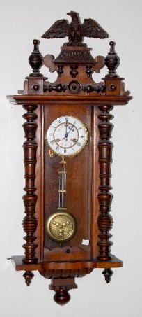Junghans Carved Hanging Spring Wound Clock — Antique Clocks Price Guide