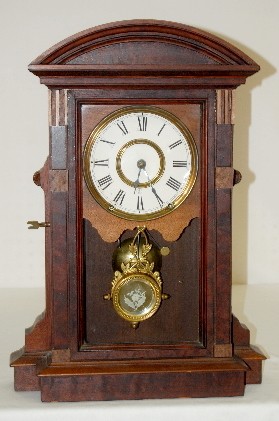Walnut Arch Top T & S Parlor Clock — Antique Clocks Price Guide