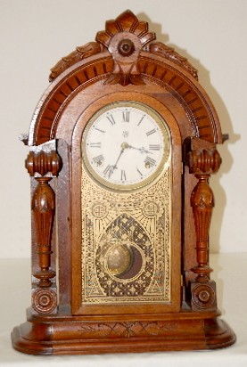 Waterbury Walnut T & S Parlor Clock — Antique Clocks Price Guide