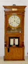 Time Recording Clock, Oak — Antique Clocks Price Guide