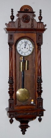 2 Weight Antique Carved Vienna Regulator Clock — Antique Clocks Price Guide
