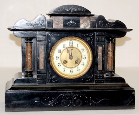 A.D. Mougin Slate & Marble Mantel Clock — Antique Clocks Price Guide