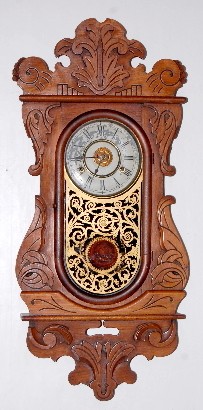 New Haven Oak "Vandal" T & S Wall Clock — Antique Clocks Price Guide