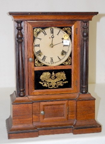 Atkins Walnut & Ebonized Shelf Clock — Antique Clocks Price Guide