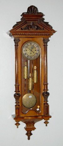 Gustav Becker 3 Wt. Carved Vienna Regulator Clock — Antique Clocks Price Guide