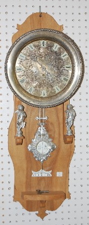 Antique RA Wall Clock, Silver Dial and Cherubs — Antique Clocks Price Guide