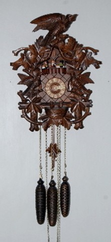 Black Forest Carved Bird & Nest Cuckoo Clock — Antique Clocks Price Guide