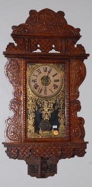 Sessions Oak T & S Wall Clock with Pendulum & Key — Antique Clocks Price Guide
