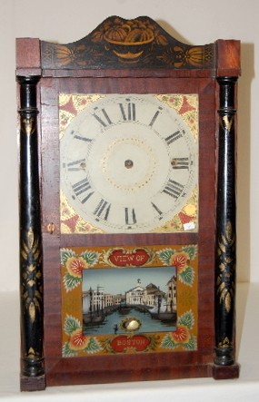 Norris North Miniature 1/2 Column Shelf Clock — Antique Clocks Price Guide