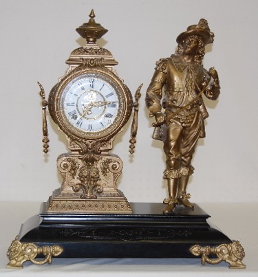 Ansonia "Don Juan" Standing Statue Clock — Antique Clocks Price Guide