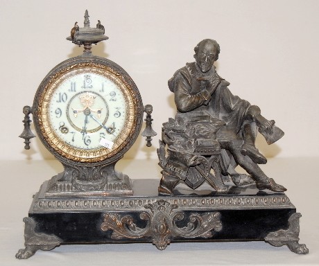 Ansonia "Macbeth" Seated Statue Clock — Antique Clocks Price Guide