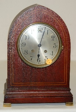 Chelsea "J.B. Hudson" Inlaid Mahogany Shelf Clock — Antique Clocks Price Guide