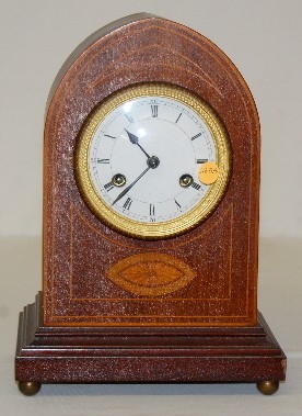 Junghans Germany Inlaid Mahogany Mantel Clock — Antique Clocks Price Guide