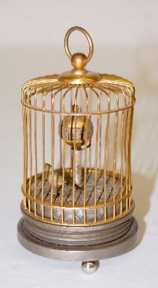 Japan Animated Bird in Cage Key Wind Clock — Antique Clocks Price Guide