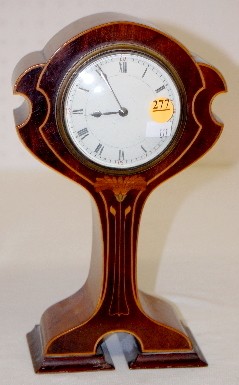 Inlaid Floral Key Wind Clock — Antique Clocks Price Guide