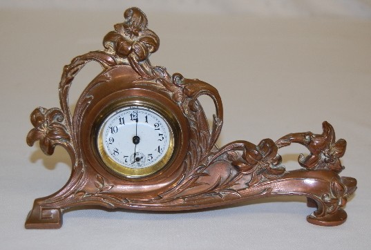 U.S.A. Lily Metal Novelty Clock — Antique Clocks Price Guide